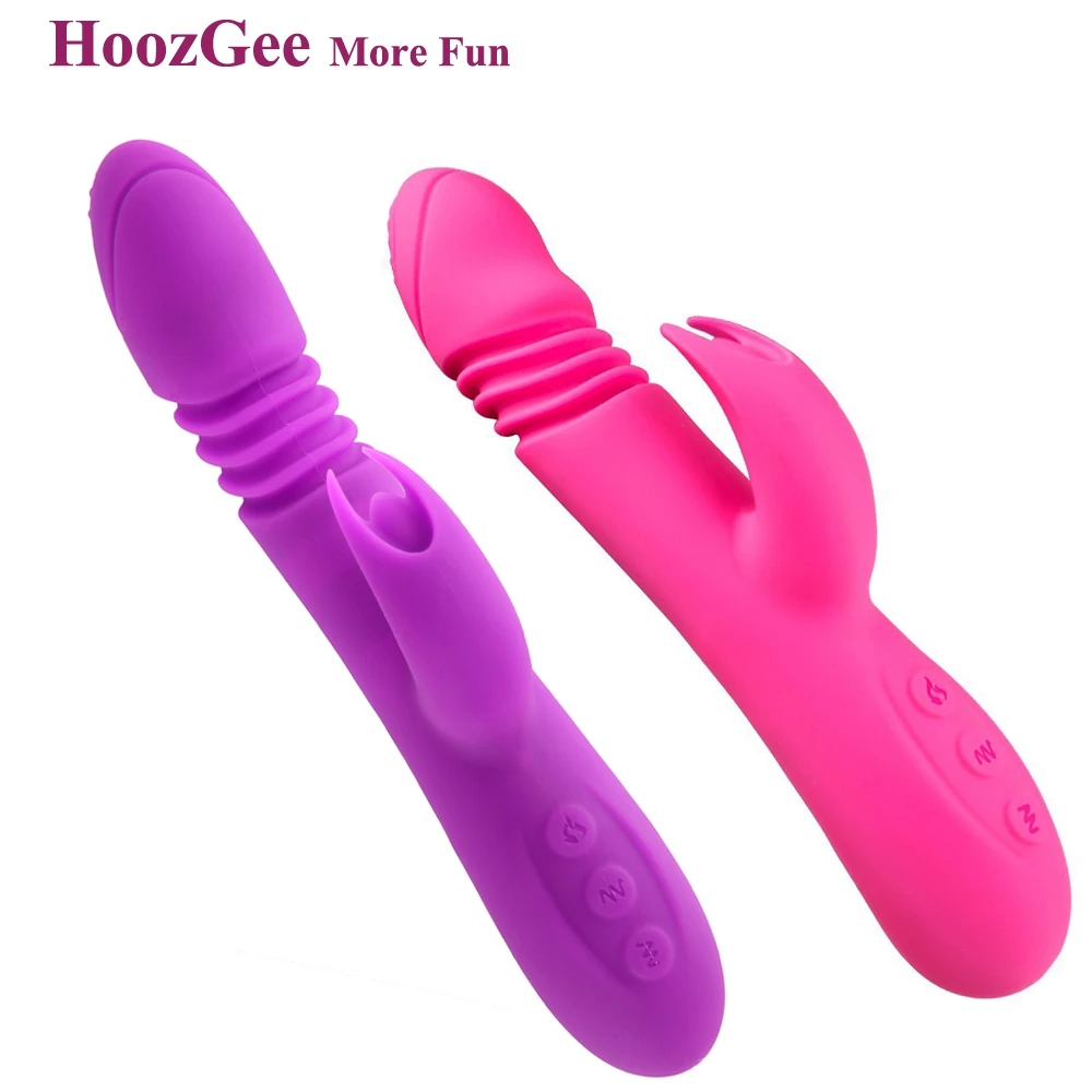 HoozGee Rabbit Vibrator Sex Toys Swing Rotation Vibration Stimulate Vagina Clitoris G spot font b Dildo