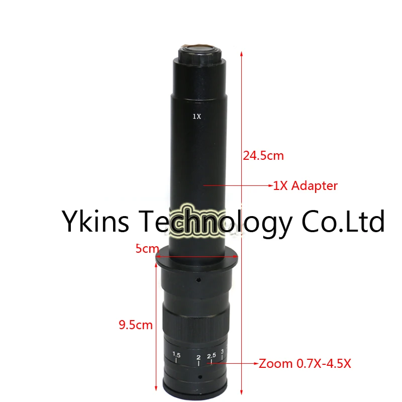 Max 300x Zoom C mount Glass Lens Adapter 4.5X Adapter for Industry
