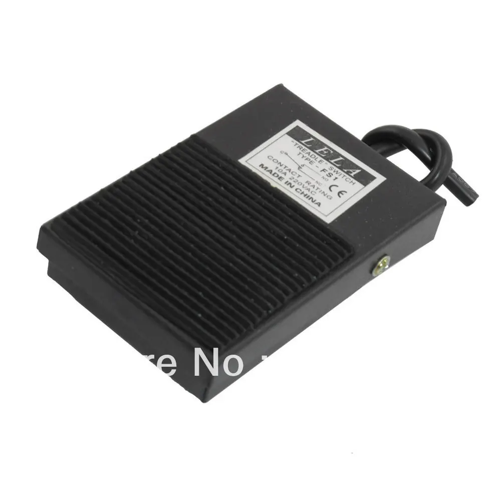 

FS-1 AC 220V 10A 1NO 1NC(SPDT) Black Non-slip Rubber Surface  Momentary Spring Returned Metal Foot Controller Pedal Switch