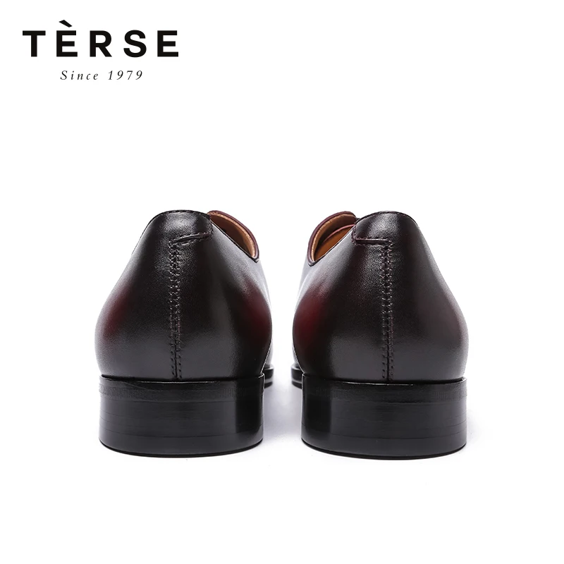 TERSE/Мужская обувь; Кожаные Туфли-оксфорды ручной работы из коровьей кожи; Повседневная официальная Винтажная обувь для мужчин; дышащая обувь; 1515-16