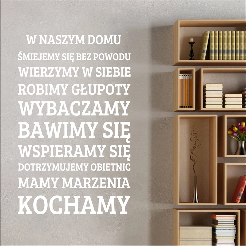 Польская семья ПРАВИЛА Виниловые настенные художественные наклейки, Polskie Язык Цитата настенные наклейки для украшения дома росписи