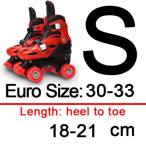 Детские роликовые коньки размер регулируемые кроссовки двухрядные коньки для детей две линии катания обувь Patines красный синий розовый IB94 - Цвет: red S
