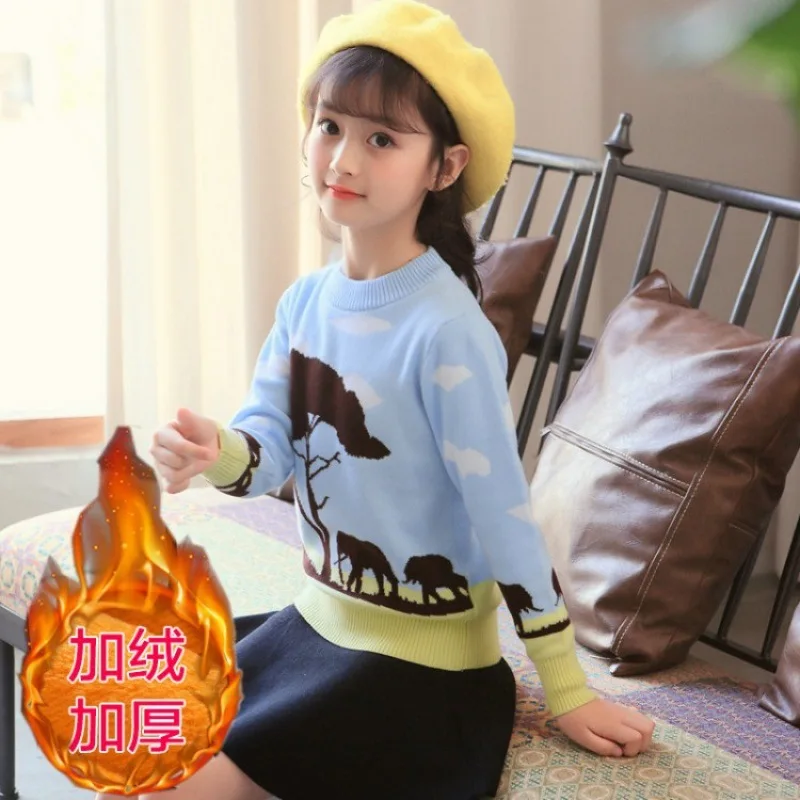 

Print Sweater For Girls Teenagers Baby Girl Long Sleeve Autumn Winter Kids Sweaters 2018 Fashion Children Clothing 8 Pull Enfant