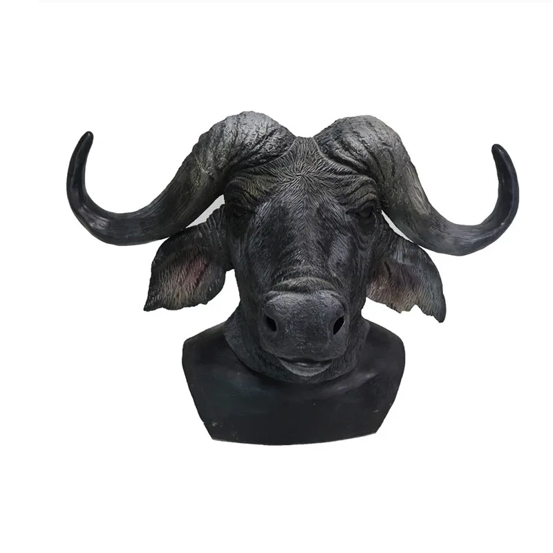 

High quality Artificial Halloween Masquerade Parties Bull Animal Cosplay Gadget Latex Buffalo Mask