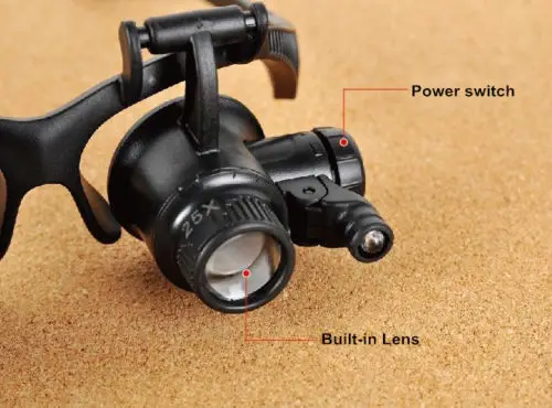 جديد تصميم مجهر نظارات نوع 20X ووتش إصلاح المكبر مع مصباح ليد الصيد البصريات في الأسهم الساخن