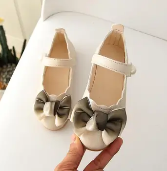 

Kids Shoes Girls Leather Flat Princess Shoe Fashion Bow-knot Spring Children Dance Single Shoes Girl chaussure enfant