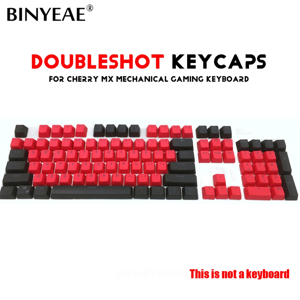 104-Key красный и черный Doubleshot PBT подсветка Keycap ANSI макет OEM профиль колпачки для Cherry MX Механическая игровая клавиатура