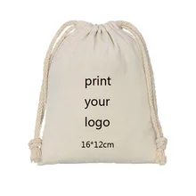 30 шт., Пользовательский логотип холщовые сумки женские сумки на шнурке холщовые сумки для мужчин сумки 16*12 см