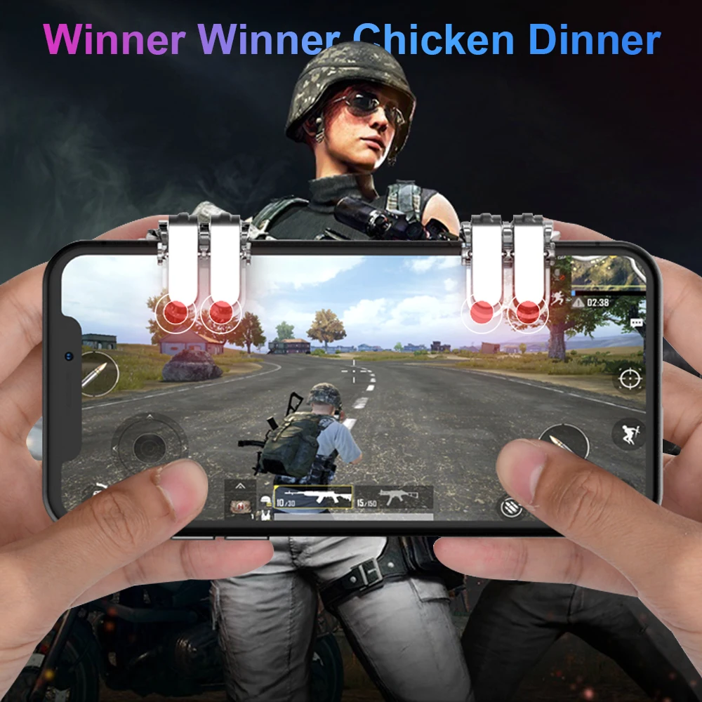 

Phone Gamepad Trigger Fire Button Sensitive Shoot and Aim Keys L1/R1 Shooter Joystick for PUBG//Rules of Survival for fortnit