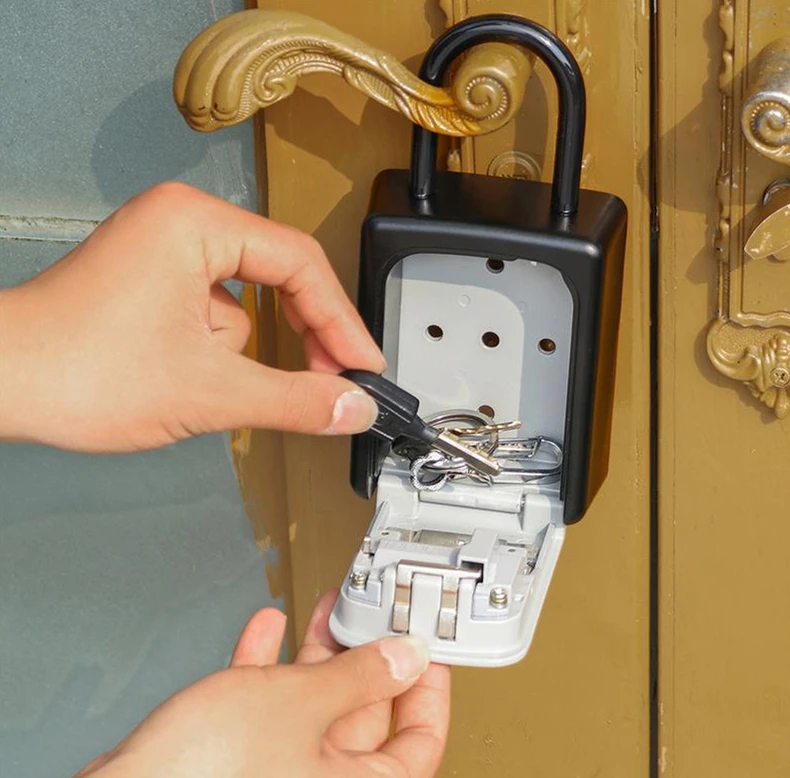 Портативный Сейф для ключей из алюминиевого сплава, безопасная коробка, безопасный держатель для ключей, сейф для ключей, набор для вашего собственного сочетания