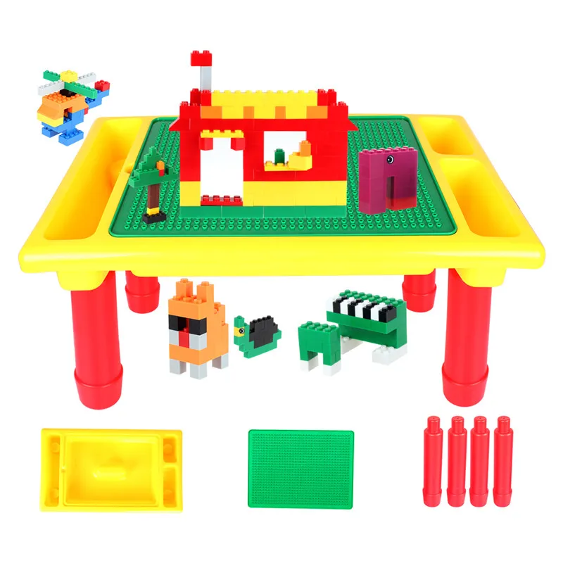 Многофункциональные маленькие частицы, настольные строительные блоки, игра и письмо, настольная игра, Детский обучающий стол, развивающие игрушки DIY