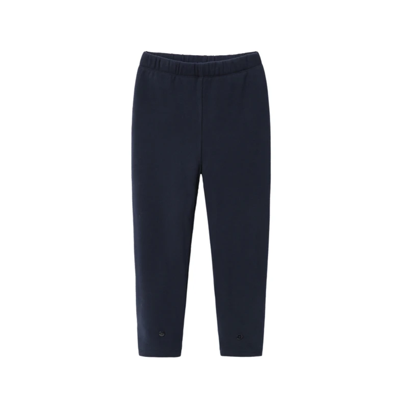 Balabala Todder/штаны без застежки на флисовой подкладке для девочек детские спортивные штаны для девочек зимние спортивные штаны с эластичным поясом - Цвет: Dark blue