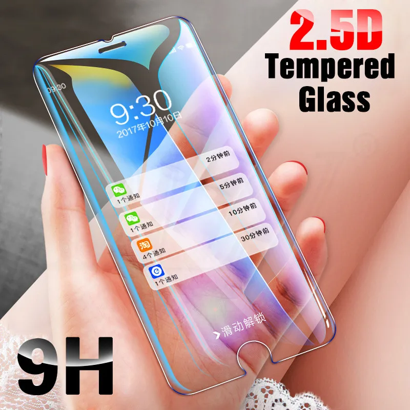 

0.22mm 9H Tempered Glass on the For iPhone 6 6S 7 8 Plus 5 5S SE Screen Protector For iPhone X XR XS Max Transparent glass Flim