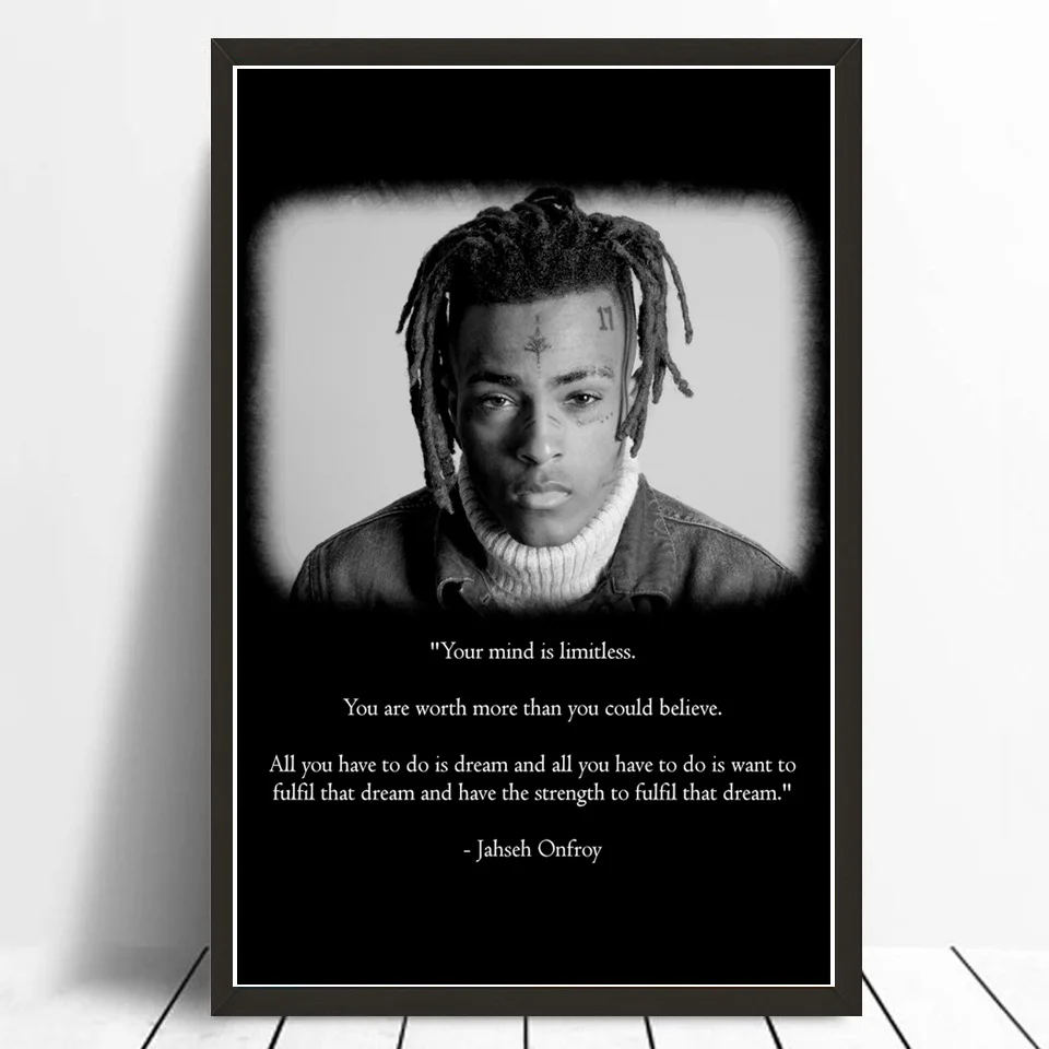 

FX096 Hot New XXXTentacion Rapper Hip Hop Music Singer Star Black White Poster Art Silk Light Canvas Home Room Wall Print Decor