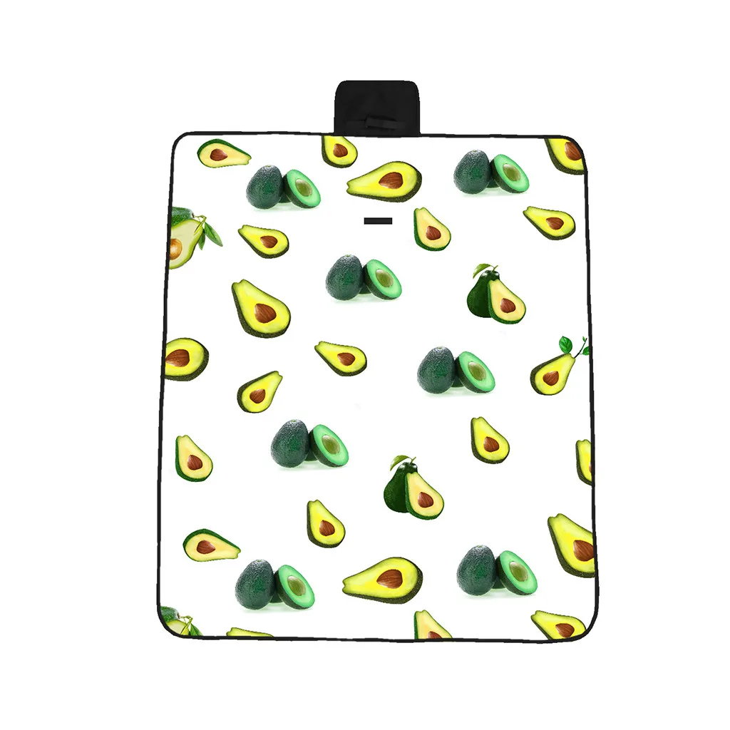 

Avocado Pattern Small Fresh 3D Digital printing full polyester Oxford cloth picnic mat beach mat moisture pad