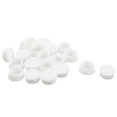 

20 Pcs SKT-22 22.1mm White Plastic Snap in Blank Domed Lock Hole Plug Cover