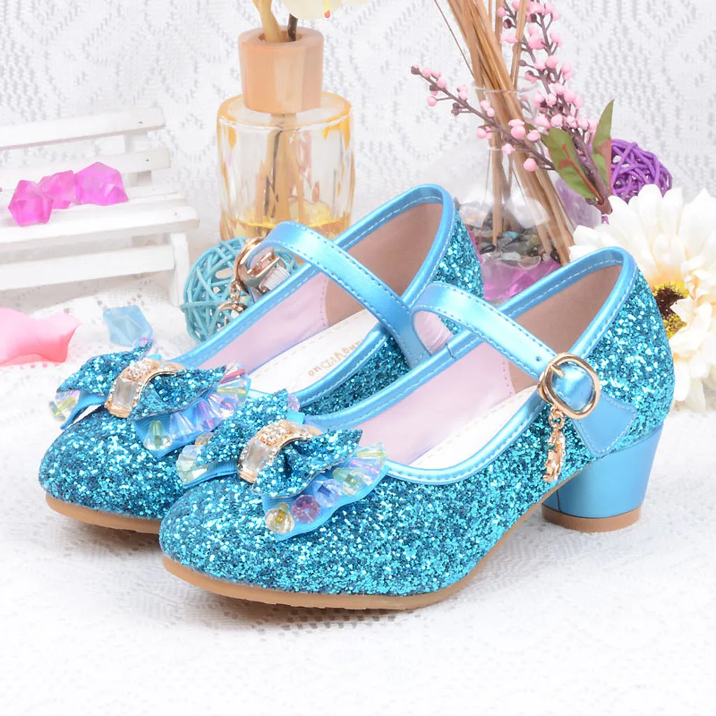 

Infant Kids Baby Girls Pearl Crystal Bling Bowknot Single Princess Shoes Sandals
