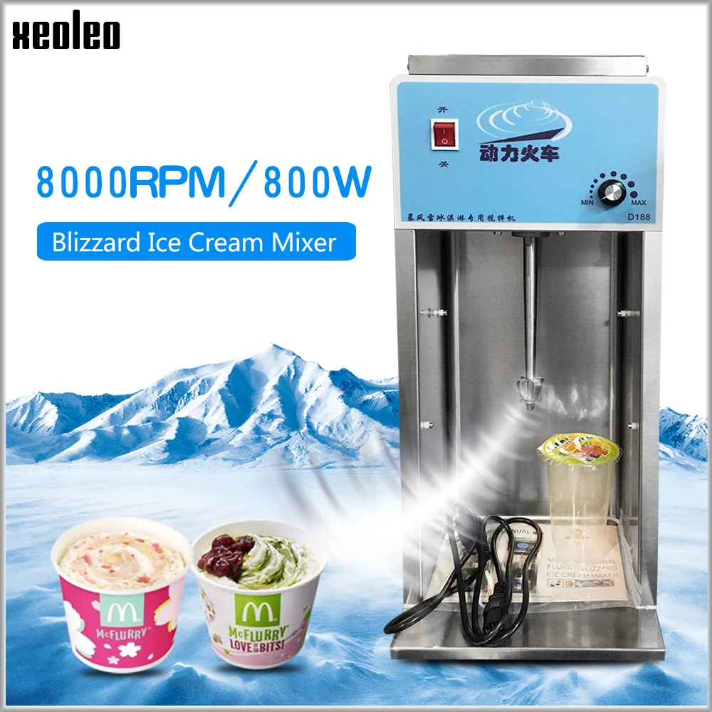 Xeoleo Blizzard Ice Cream Maker 800w Flurry Ice Cream Blender 8000rpm