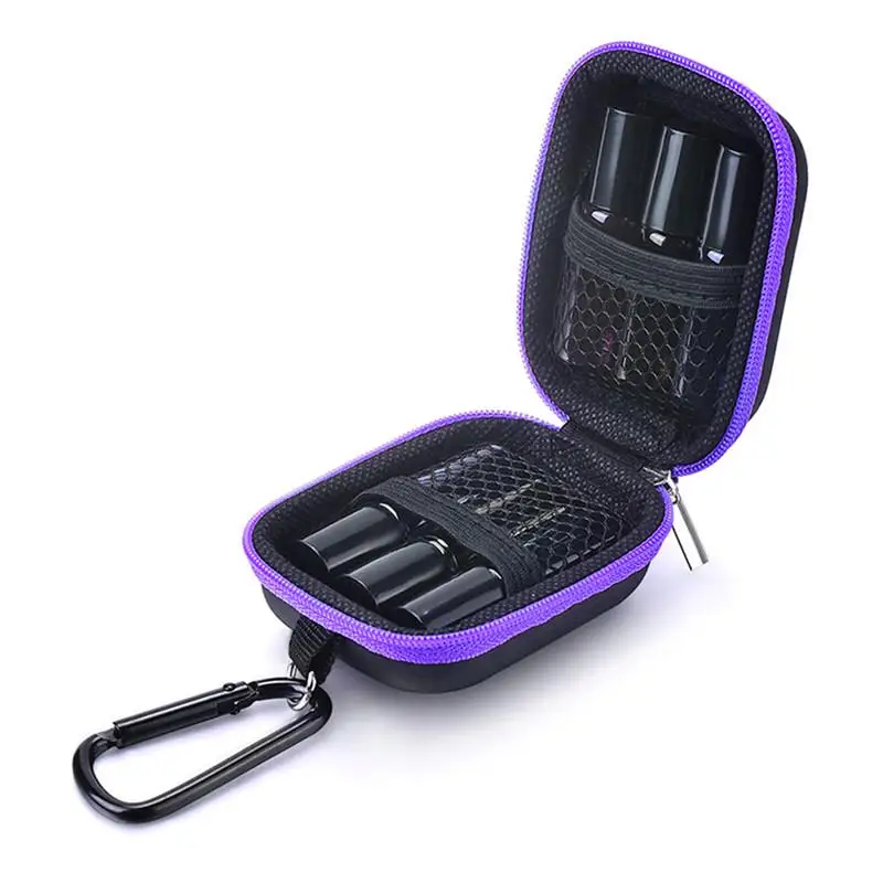 

6 Bottles Essential Oil Case Travel Carrying Storage Bags Essential Oils Bagfor 5ml Rollers Oil Bottle Organizer with Hook