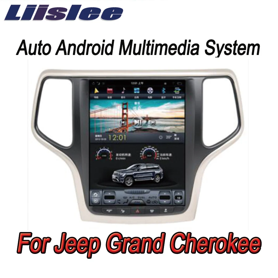 Liislee 2 din Android для Jeep Grand Cherokee большой экран Автомобильный мультимедийный плеер GPS