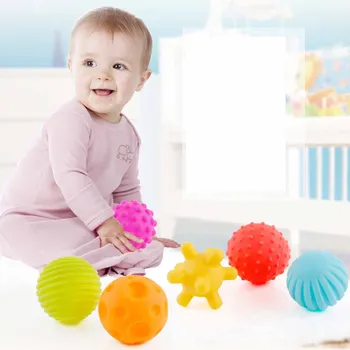 

Toy Balls Rubber Textured Multi Sensory Tactile Pinch Bath Toy Hand Ball for Baby Trainning Massage Infant Children Stress Ball