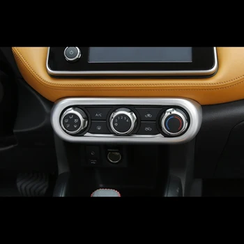 

ABS Chrome For Nissan Kicks 2016 2017 2018 car air conditioner Switch panel Cover Trim Car Accessories Styling