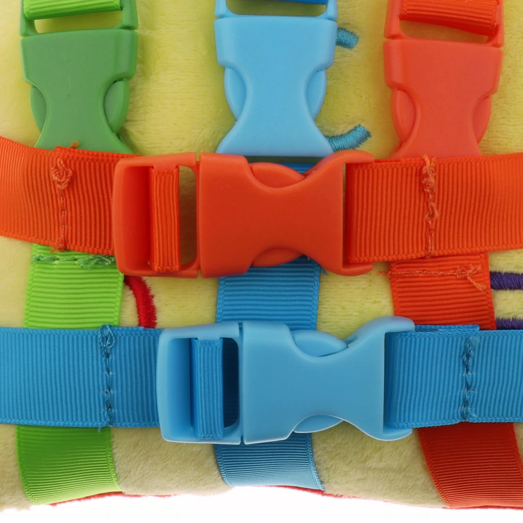 Nove Soft Buckle Pillow Educational Basic Life Skills Baby Toddler Learn to Dress Toy - Buckle Puzzle Teaching Aids