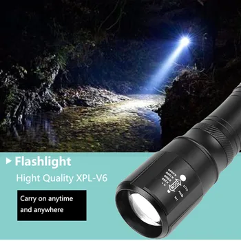 

XPL V6 18650 5 Modes LED Super Bright USB Flashlight Mini Outdoor Camping Torch Outdoor Powerful Flashlight Pocket Work Light