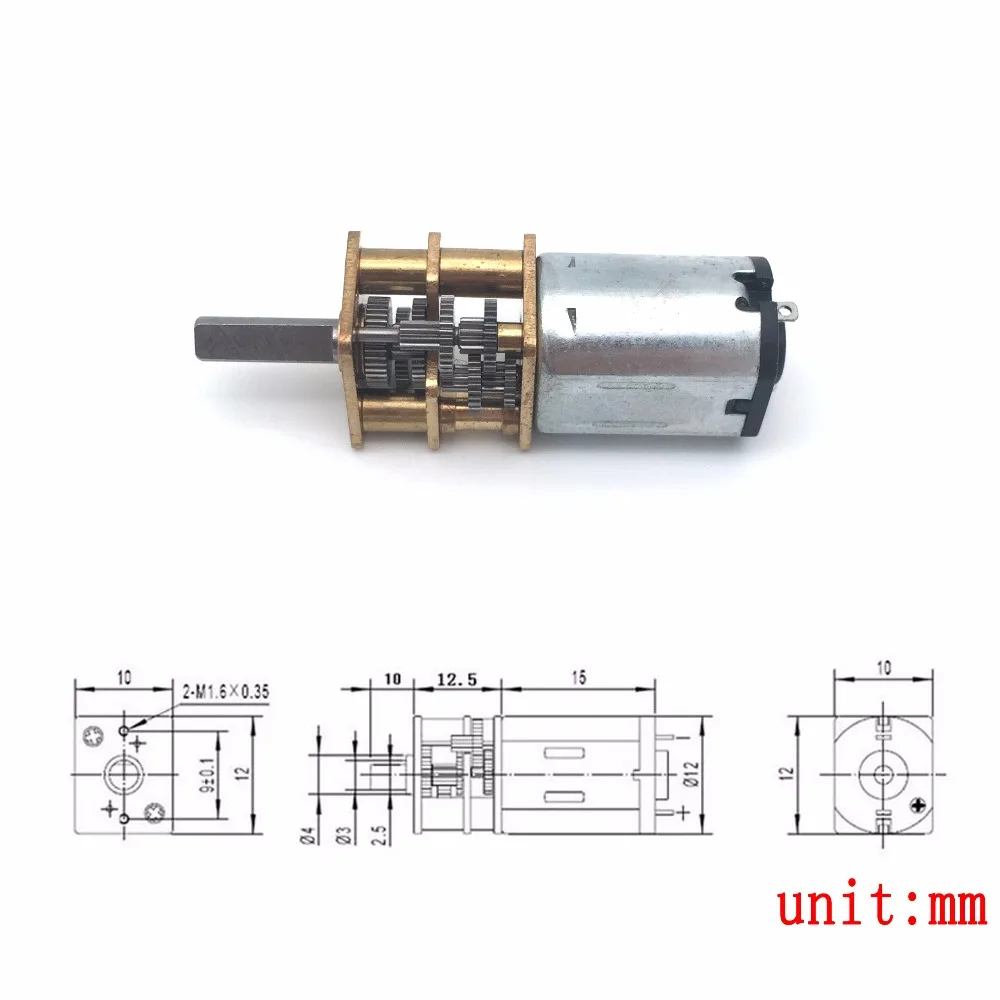 N20 Мини Металл Шестерни мотор-редуктор постоянного тока 12В 20 Вт, 30 Вт, 40 об/мин Электрический микро Скорость снижение Шестерни мотор 1:1000 3 мм вал Шестерни редуктор двигателя