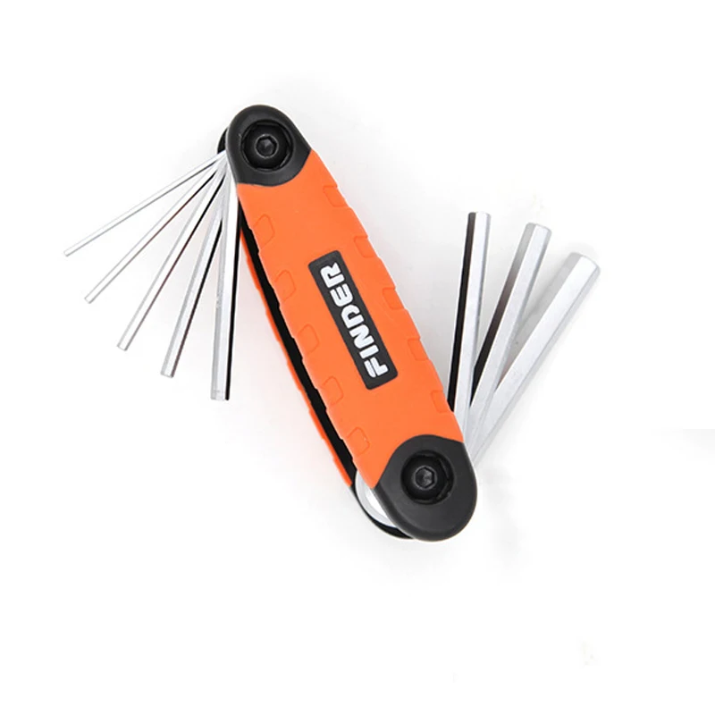 Folding Allen Wrench 8pcs Set Folding Hex Wrench Tool Set Hex Key Box
