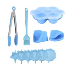 7 отверстий Силиконовый поднос для льда вспомогательная коробка для детского питания коробка для хранения в замороженном виде коробка формы для мороженого набор кухонных принадлежностей лето