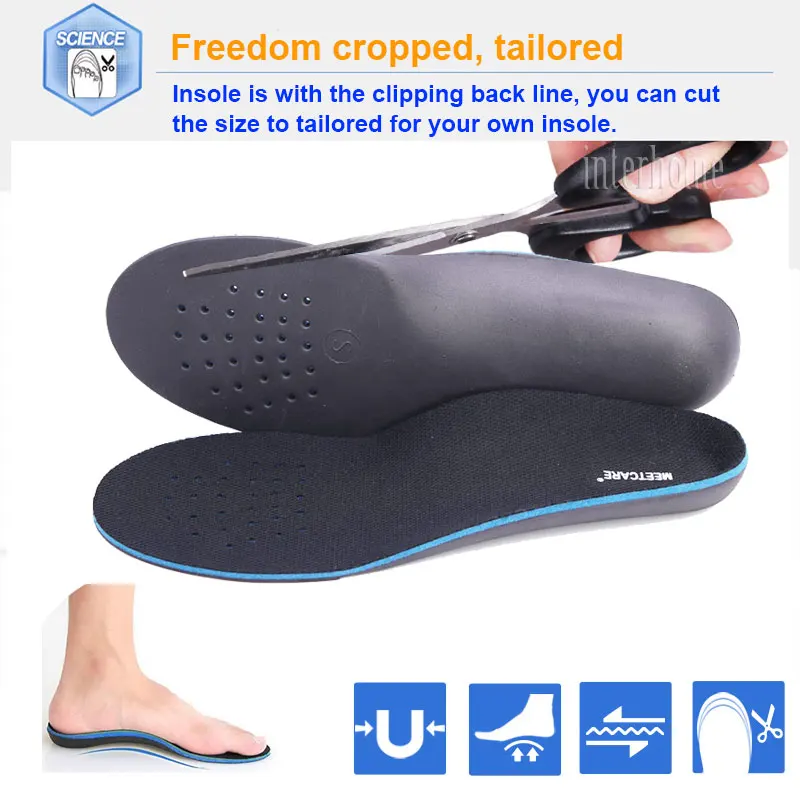 Insole стелька Высокая АРКА Подошвенная фашистская ортопедическая Арка Поддержка мягкой плоской ноги боль в пятке пронация Мужская и женская обувь