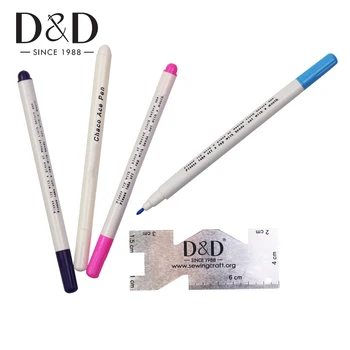 

Water Erasable Pen Fabric Marker Tailor Chalk&Metal Sewing Measuring Gauge Quilting Rulers Sewing Accessories