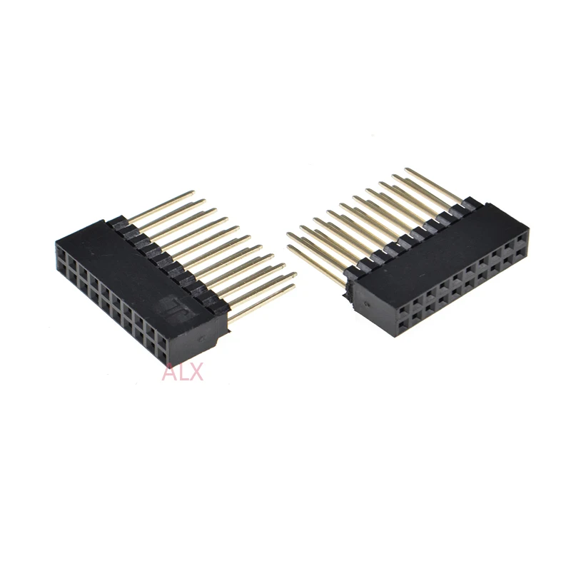 5PCS 2.54mm Pitch 2x10Pin Header Right Angle Female Double Row Socket Connector