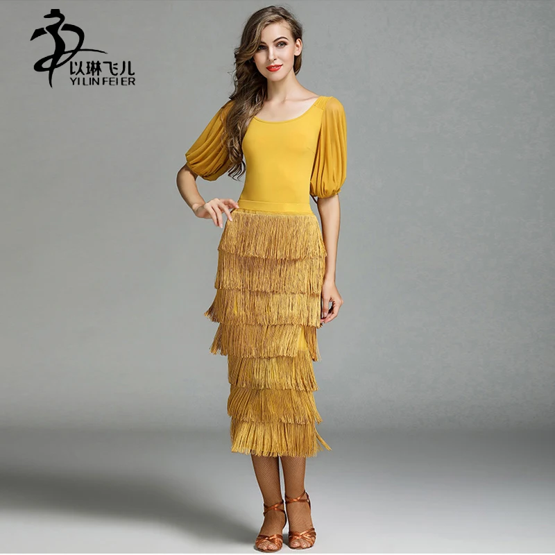 

Women Salsa Dress Latin Tango Samba Dance Dress Sexy High-end Tassel Latin Dance Costumes For Women Latin Style Dance Costume