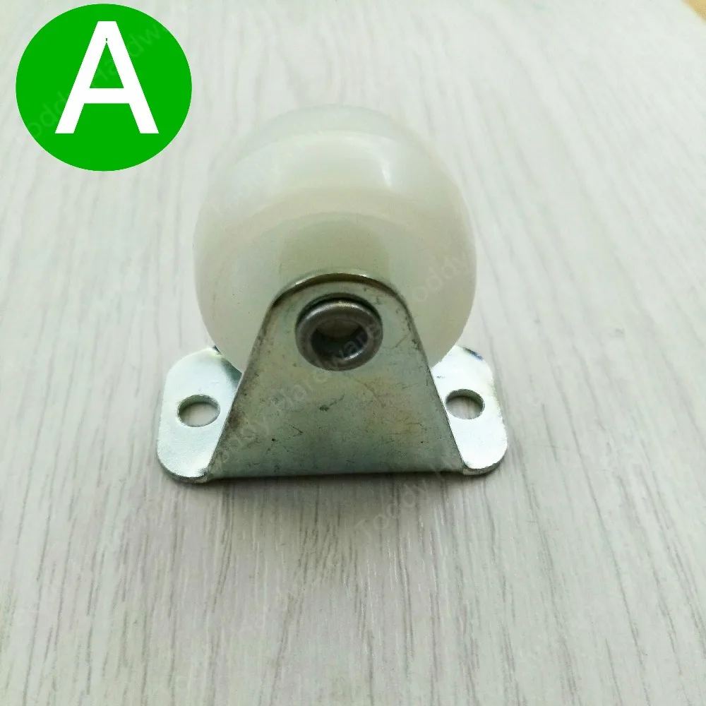 10pcs/lot Dia.25mm fixed furniture caster nylon rubber furniture caster