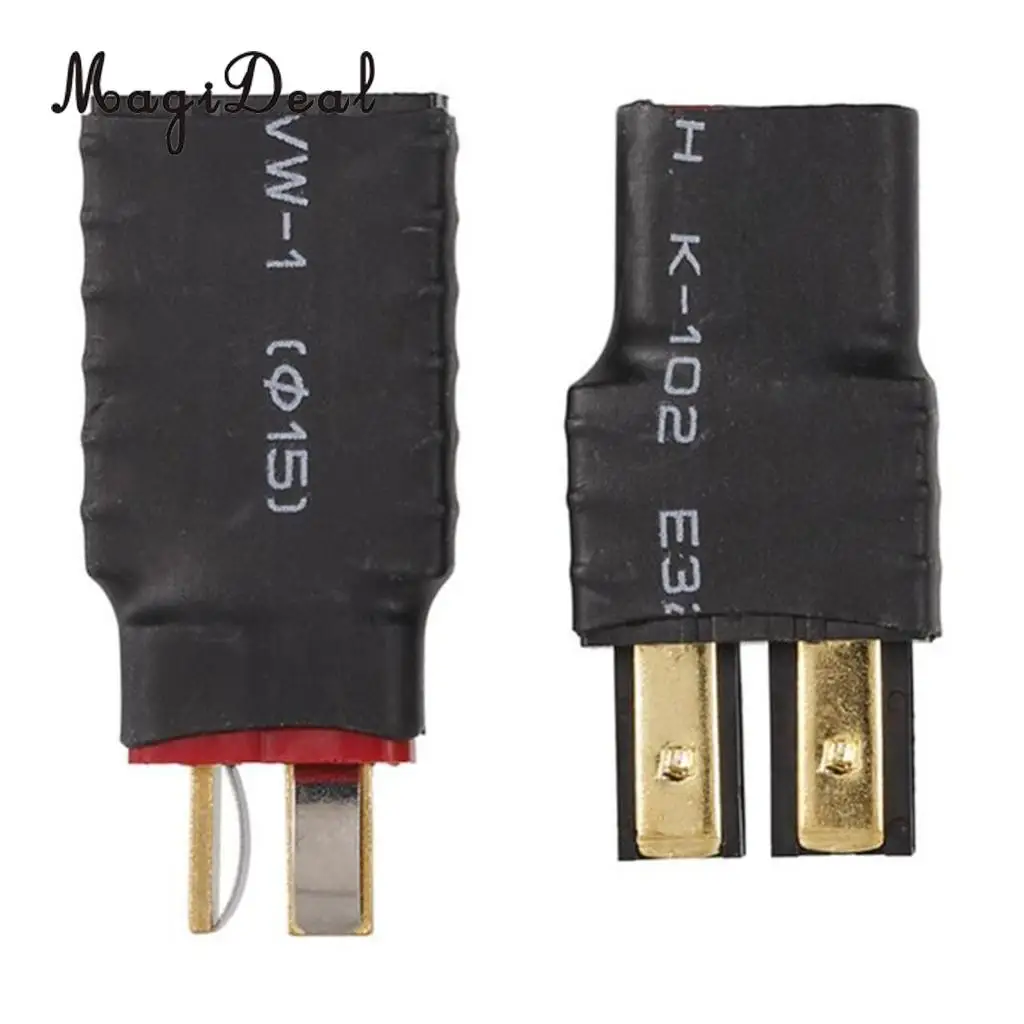 MagiDeal 4Pcs/Lot Plastic Wireless Traxxas FM to T-Plug M&Traxxas M to T Deans Connector Adapter for RC Car Battery Charge Parts