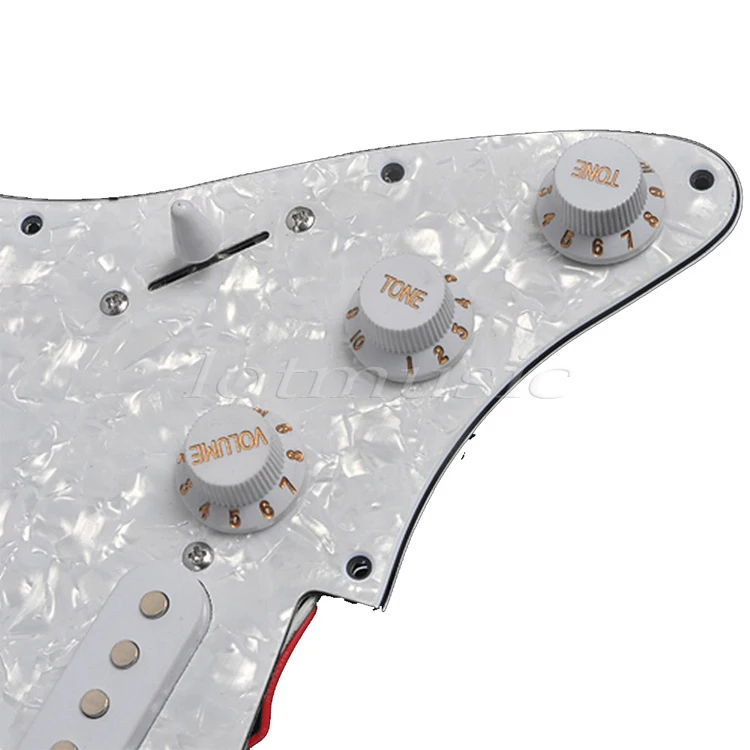 Хорошее качество 1 шт. SSS Pickguard белый жемчуг 3 слоя для Fender Strat Гитара Замена|3 ply|sss