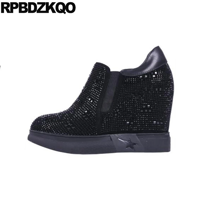 black high heels with diamonds