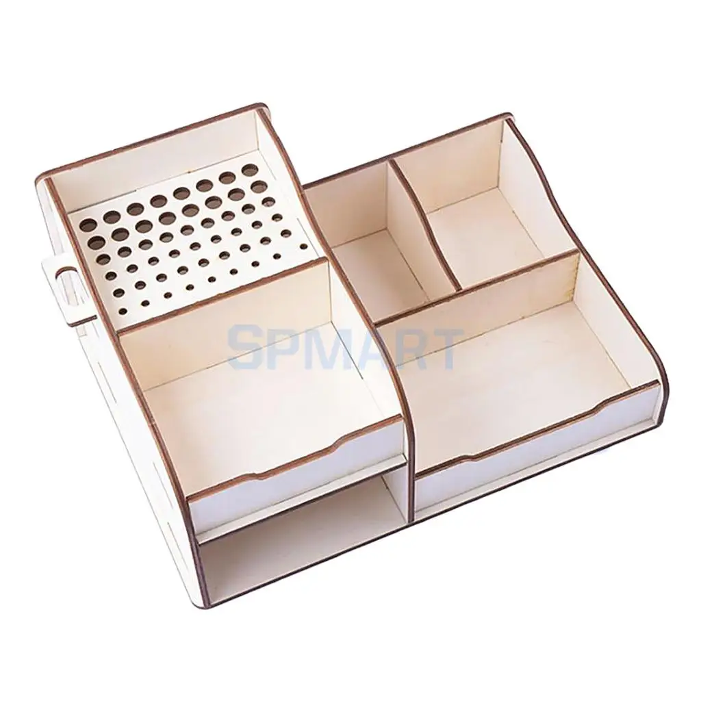 DIY Basewood Portable Action Figure Model Building Kit Tool Storage Rack Shelf for Gundam