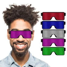 8 Modes Quick Flash Led Party Glasses USB charge Luminous Glasses Christmas Concert light Toys Party Decoration Dropshipping