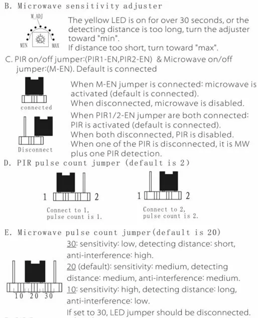 jumper setting