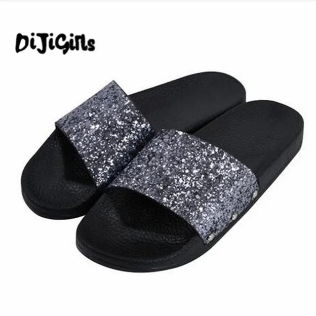 Summer Style Women Sandals Flip Flops Sexy Open Toe Slides Female Fashion Glitter Sandals Platform Comfortable