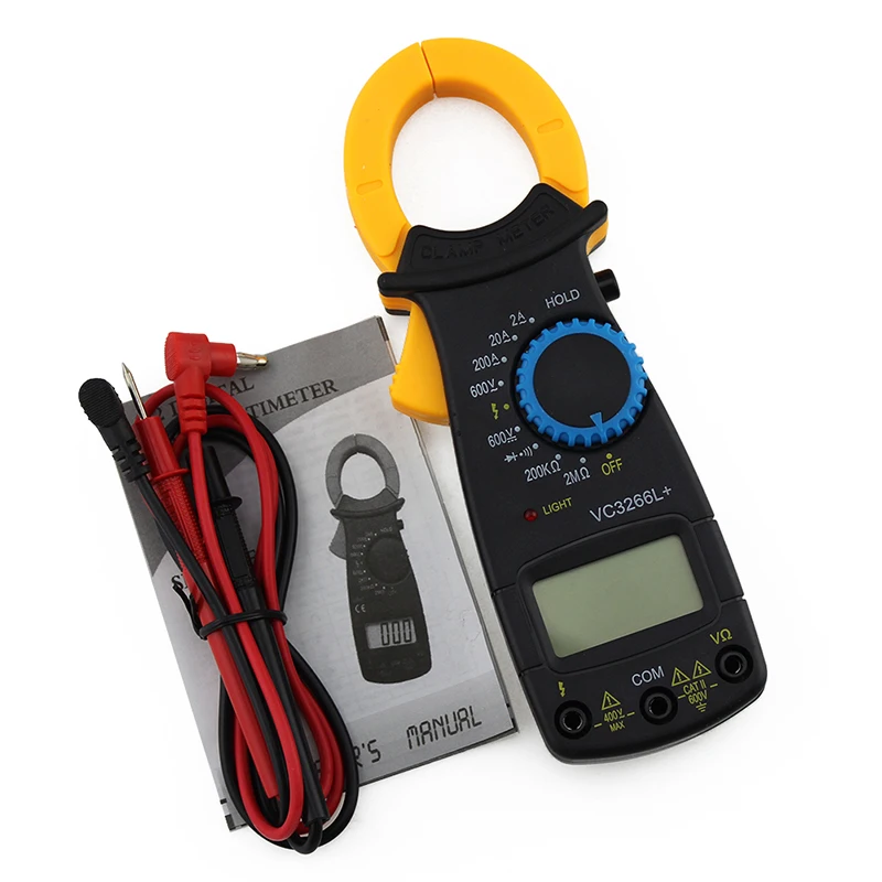 Yellow VC3266L+ Digital Clamp Multimeter Digitale AC/DC Voltage Amp Ohm