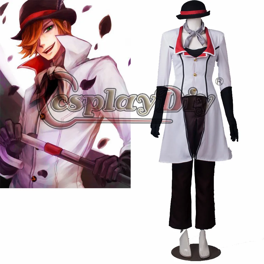 

Cosplaydiy Anime RWBY Roma Torchwick Cosplay Costume Adult Halloween Cosplay Suit Custom Made D0518