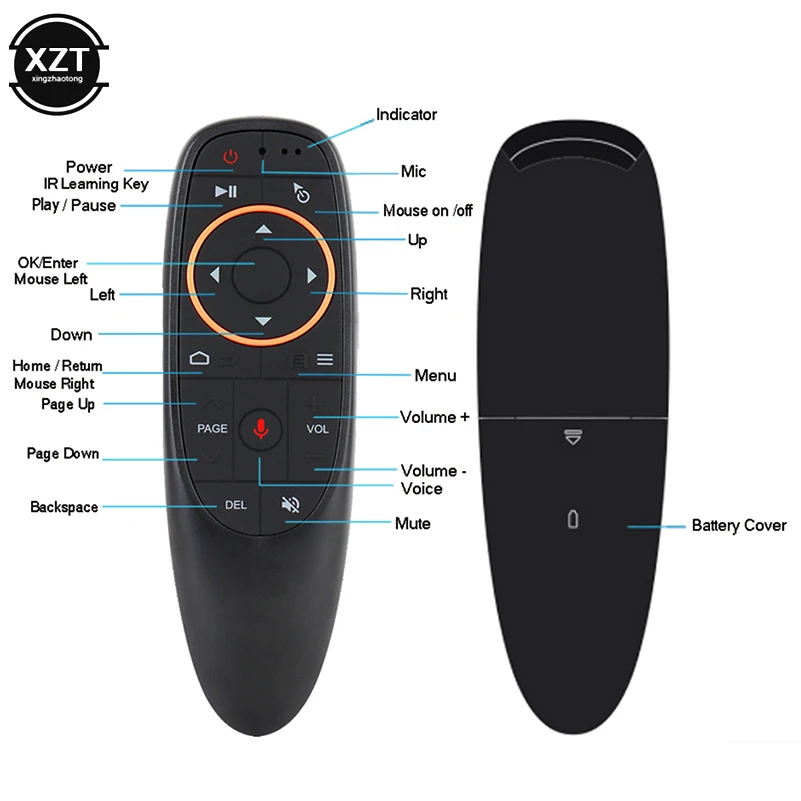 Универсальный G10 голосовой ТВ пульт дистанционного управления 2,4G Air mouse Микрофон гироскоп ИК обучение для SUMSUNG Android ТВ пульт дистанционного управления