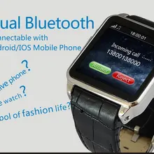 1,5" Экран MTK6260 Bluetooth 3,0 телефон часы наручные часы с водонепроницаемым IP54 Поддержка Micro Sim SD тяжелый бас Магнитная Зарядка спортивные для мобильного телефона android