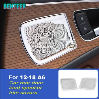 

2pcs Matte audio speaker car door loud speaker trim covers for Audi 2012-2018 A6