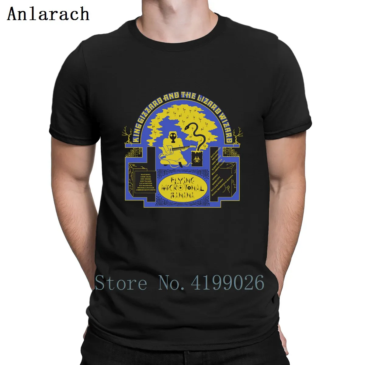 cheap King Gizzard Flying Microtonal Banana T Shirt Hilarious Crazy Hip Hop Mens Tee Shirts Personality Custom Shirt Summer Novelty