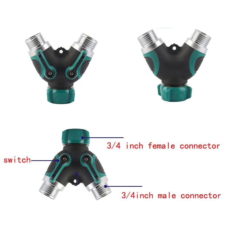 1 шт. y-коннектор женский Быстрый коннектор система капельного орошения адаптер двухсторонний клапан орошение сада G3/4 ''быстрое соединение